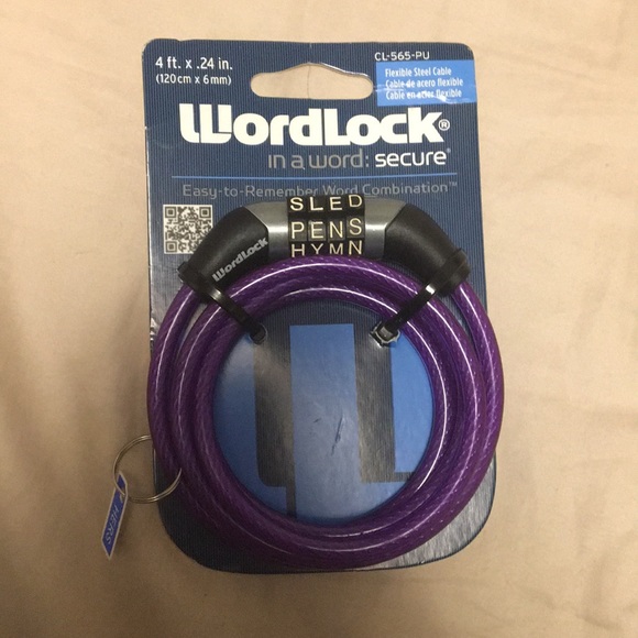 purple bike lock